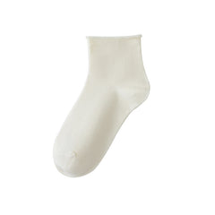 Women's Spring And Summer Cotton Socks Solidcolor Mid-calf Length