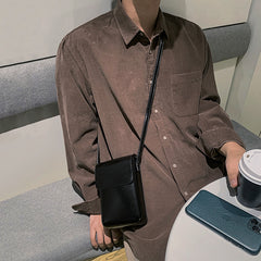 Men's Korean Style Shoulder Messenger Leather Bag