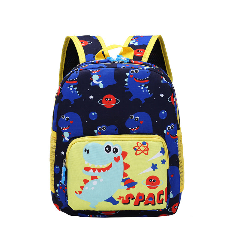 Cartoon Student Schoolbag Dinosaur Nylon Print Children's Shoulders