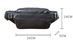 Men's Small Backpack Single Shoulder Cross-body Head Layer Cowhide Fanny Pack