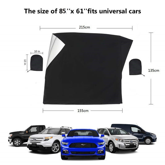 Black rubber Oxford car cover