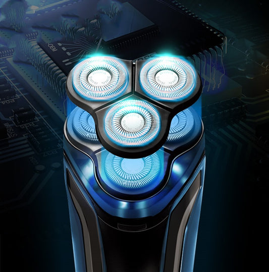 Electric men's three-head shaver