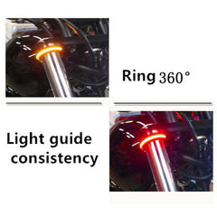 Two-color motorcycle modified turn signal front shock absorber LED ring turn signal modified LED turn light ring