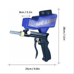 Portable gravity sandblasting gun pneumatic sandblasting set small rust sandblasting device sand blasting machine