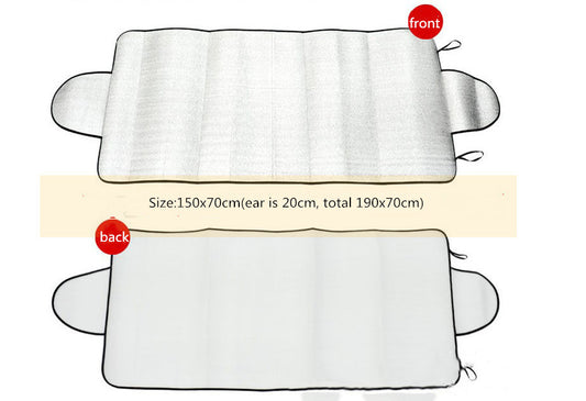 150 X 70cm Car Sunshade Front Windshield Snow Frost Sunscreen Insulation Front And Rear Sun Anti-Snow Block