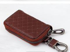 Car key case leather key case men's woven