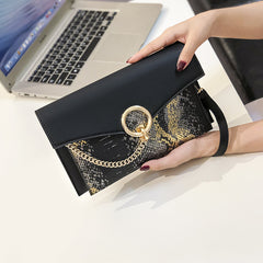 Clutch bag dinner bag snake pattern clutch