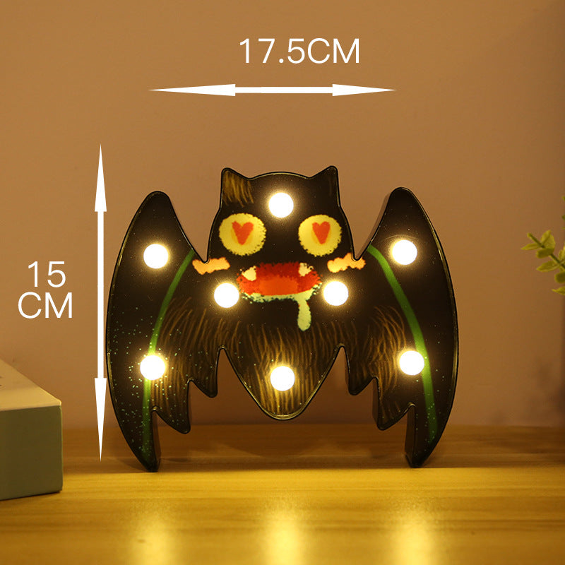 Halloween Lights Decoration LED Light Pumpkin Spider Bat Skull Outdoor Decorative Modeling Room Lights Decor Helloween Party