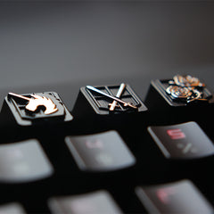 Embossed Zinc-Aluminum Alloy Metal Keycap Mechanical Keyboard Height