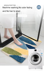 Microfiber top fast drying bath mat