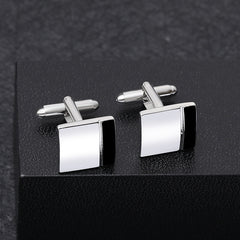 Simple And Creative Square Black And White Stitching French Men's Business Shirt Cufflinks