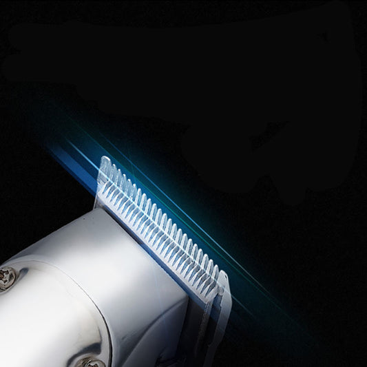 Retro Full Metal Body Electric Hair Clipper, Hair Salon Men'S Special Engraving Push White Shaved Hair Clipper