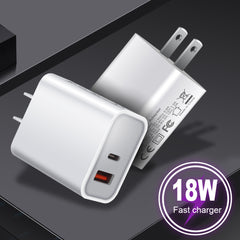 FDGAO 18W Fast Charging Plug PD Fast Charging USB Typ-C Dual Port Charging Suitable For Apple 12 Mobile Phones