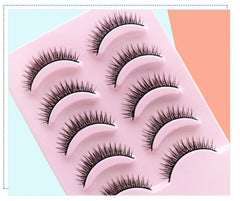 Natural Short Cross False Eyelashes Handmade Fake Eye Lashes Makeup USA