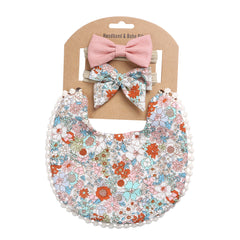 Linen Cotton Solid Color Printing Children Double-Sided Bib Bib Baby Saliva Pocket