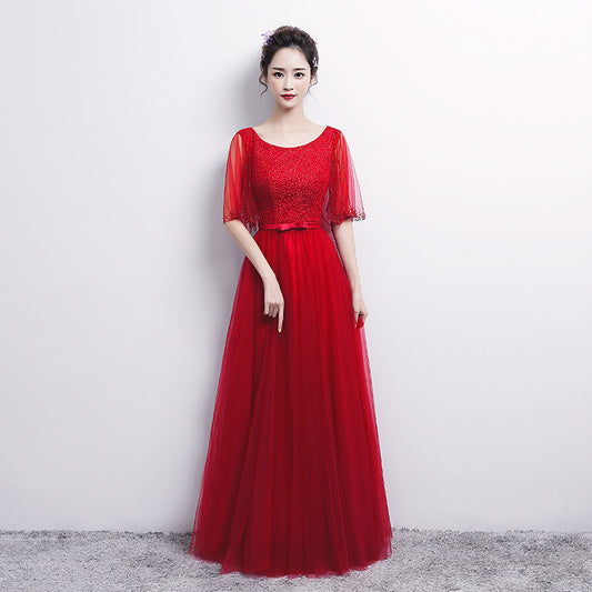 Banquet Evening Dress Female Spring New Fashion Annual Meeting Host Dress Chorus Performance Long Dress