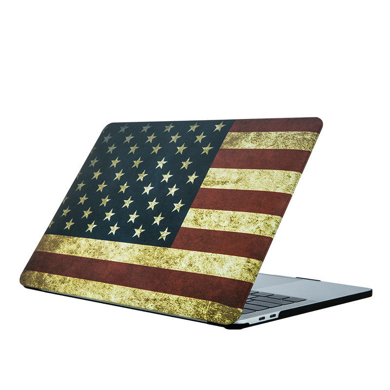 Compatible with Apple, Macbook Notebook Computer Protective Shell Air13 Shell Frosted Painted Marble Protective Cover