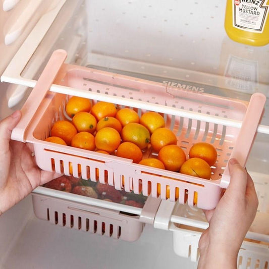 Refrigerator Telescopic Storage Basket Refrigerator Drawer Storage Rack Freshness Preservation Box Freezing Box Storage Rack