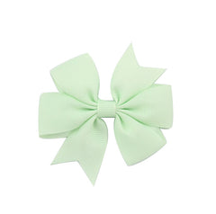 V-Shaped Ribbed Ribbon Hairpin Solid Color Bow Hairpin Children'S Headdress