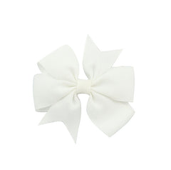 V-Shaped Ribbed Ribbon Hairpin Solid Color Bow Hairpin Children'S Headdress