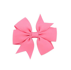 V-Shaped Ribbed Ribbon Hairpin Solid Color Bow Hairpin Children'S Headdress