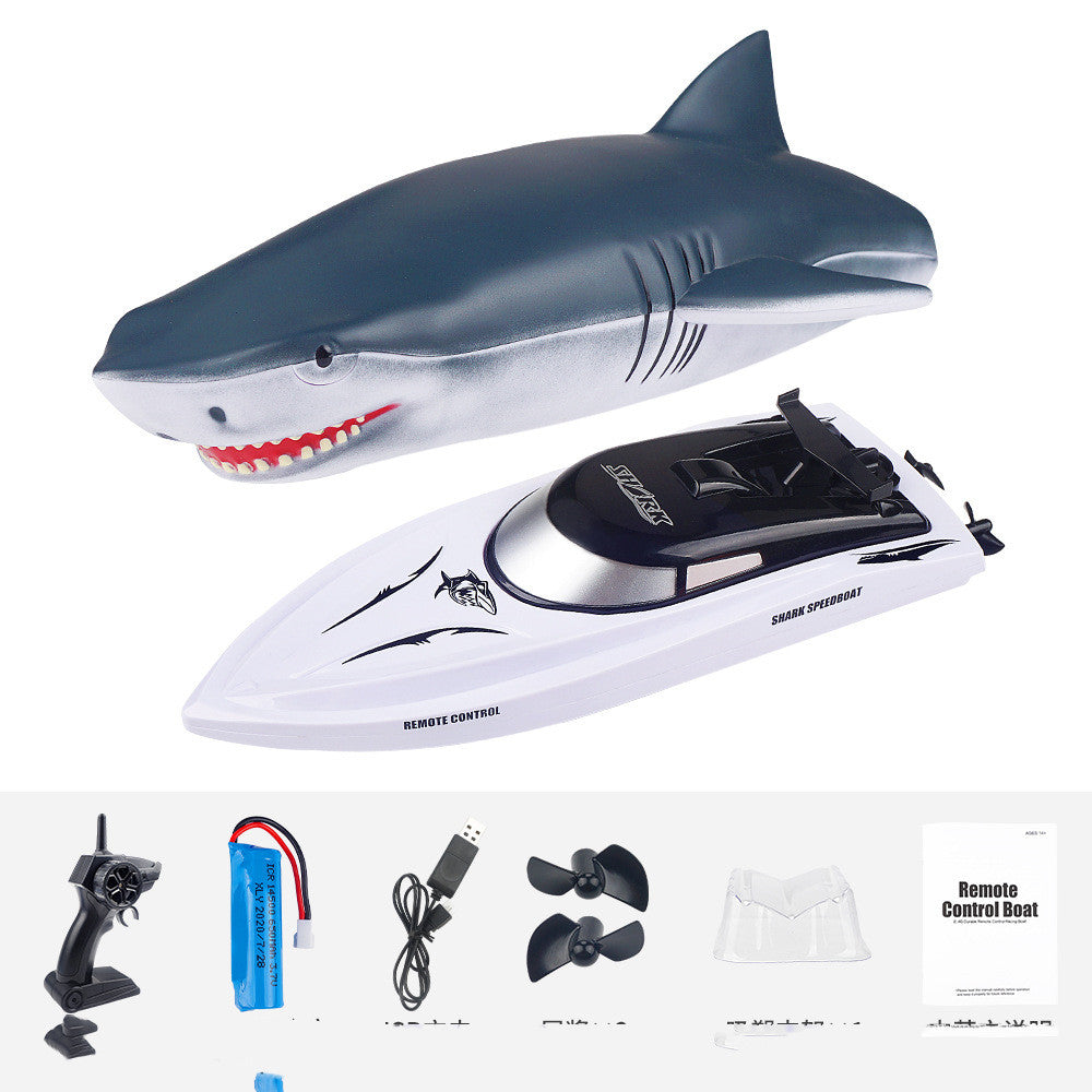 New Electric Shark RC Boat Vehicles Waterproof Swimming Pool Simulation Model Toys 2 In 1 High-speed Remote Control Boat