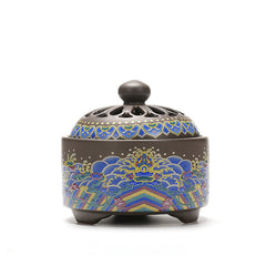 Ceramic Cloisonne Incense Burner, Backward Incense Burner, Incense Channel Enamel