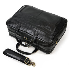 Leather Men's Briefcase Retro Business Handbag