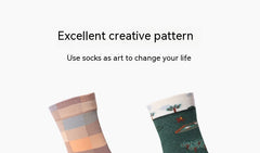 Renaissance Men And Women Mid-calf Spring And Autumn Cotton Sock