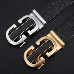 Men's Automatic Leather Buckle Business Belt