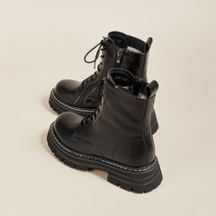 Retro British Style Small Man Platform Ankle Boots