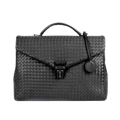 Men's Briefcase Casual Flap Weave Business