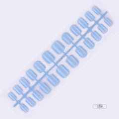 24pcs Solid Color Wear Fake Nail Patches