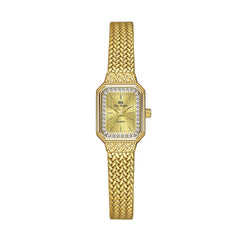 Wheat Table Simple Temperament Small Square Gold Watch