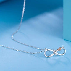 S925 Silver 8-word Rose Necklace For Women