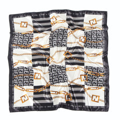 Chain Printed Scarf Women's Casual Scarf 90 90cm Satin Large Kerchief