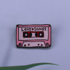 Retro Love Song Tape Brooch