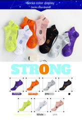 Women's Colorful Mesh Breathable Sweat Absorbing Sports Short Socks