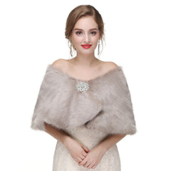 High-end Wedding Dress Winter Warm Fur Shawl