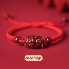 Fidelity Cinnabar Zodiac Red Rope Bracelet