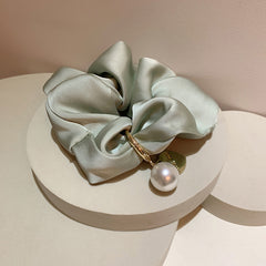 Simple Solid Color High-grade Texture Elegant Low Ponytail Headdress Flower Hair Ring