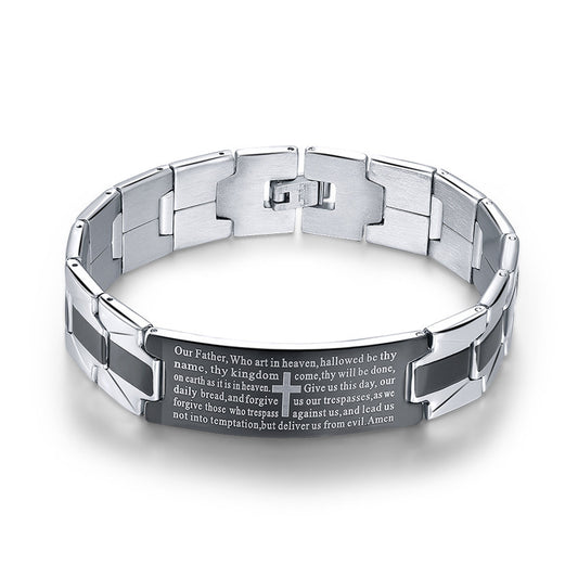 Cross stainless steel bracelet bracelet