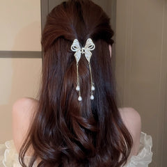 Elegant High-grade Golden Pearl Tassel Hairpin