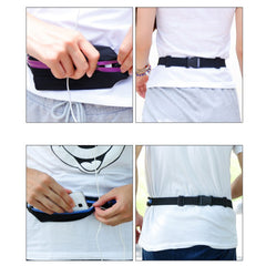 Sports Waist Bag With Double Pocket Slim Zip Running Phone Belt Bags