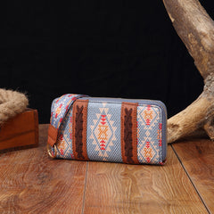 Vintage Cotton And Linen Printed Bohemian Style Lady Hand-carrying Wallet Card Holder