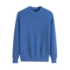 Fall Winter Men Long Sleeve Casual Round Neck Sweater