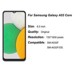 A03 Core Screen Assembly With Framed LCD Inner And Outer LCD