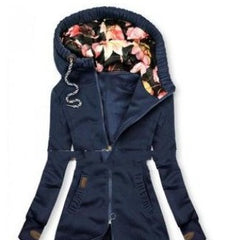 Autumn And Winter Hooded Mid-length Slim Fit Slimming Women