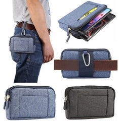 Business Solid Color Universal Horizontal Denim Waist Bag