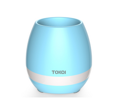 Touch-sensitive music vase desktop audio